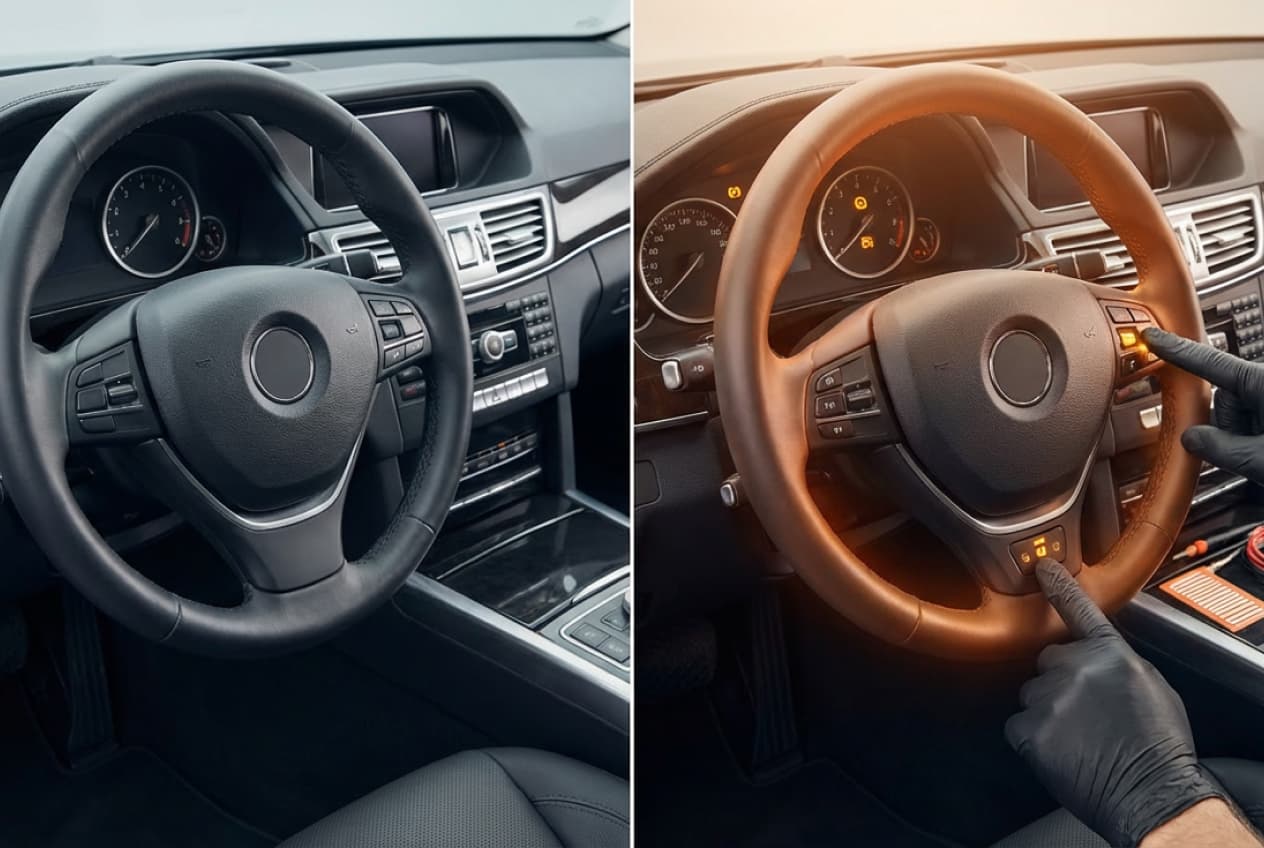 Установка подогрева руля